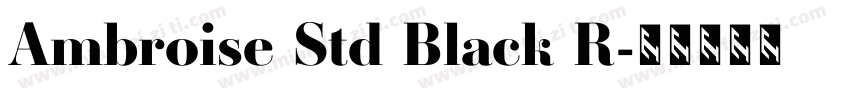 Ambroise Std Black R字体转换